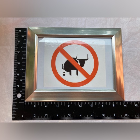 NO BS graphic Framed in silver toned lightweight frame Office Desk  Decoration - Picture 3 of 8